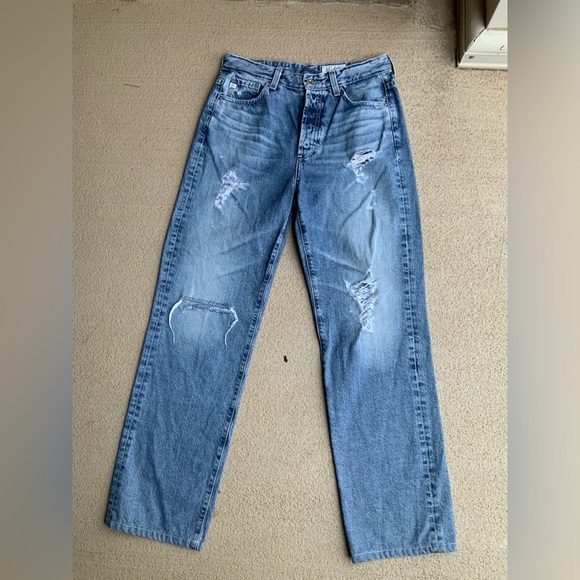 ADRIANO GOLDSCHMIED Alexxis Straight High Rise Distressed Women’s Jeans Size 28 - Picture 4 of 16